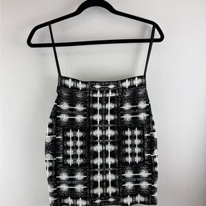 BCBGMAXAZRIA Y2K Geometric Bandage Knit Mini Skirt - Size M